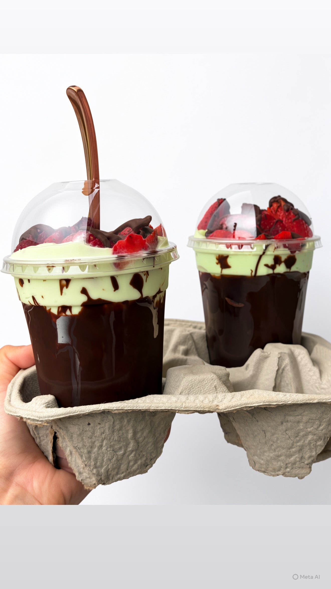 Strawberry Pistachio Pudding Cup